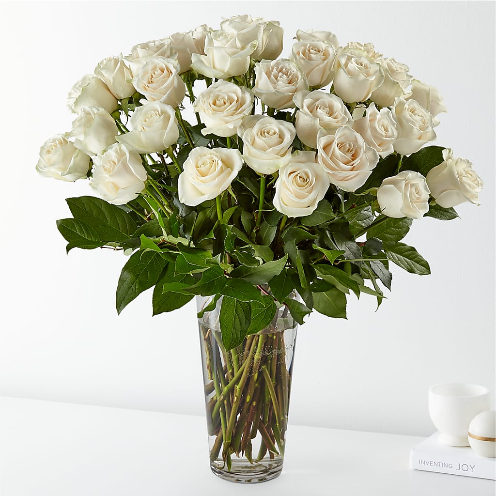 Long Stem White Rose Bouquet – TAMMIE'S COUNTRY FLORIST, Hurlock MD