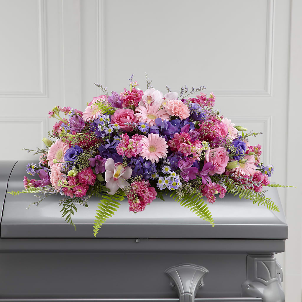 Glorious Garden Casket Spray – TAMMIE'S COUNTRY FLORIST, Hurlock MD