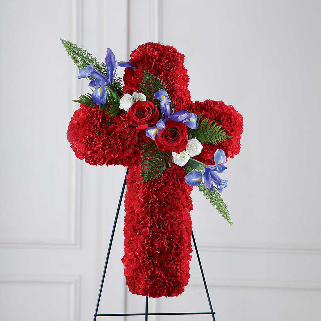 Faithful Hero Floral Cross – TAMMIE'S COUNTRY FLORIST, Hurlock MD