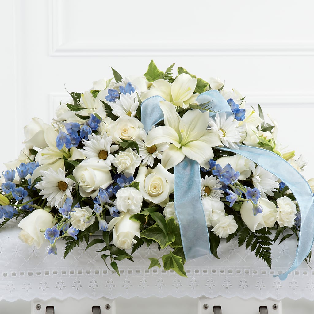 Tender Treasure Casket Spray – TAMMIE'S COUNTRY FLORIST, Hurlock MD
