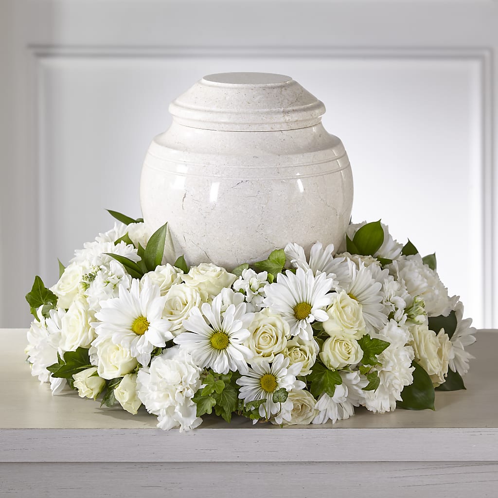 Ivory Gardens Cremation Adornment – TAMMIE'S COUNTRY FLORIST, Hurlock MD