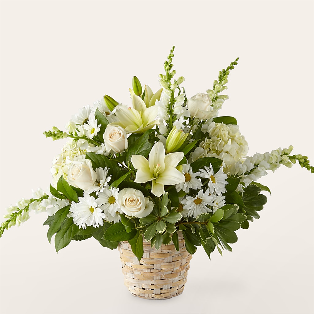 Ivory Elegance Floral Basket – TAMMIE'S COUNTRY FLORIST, Hurlock MD