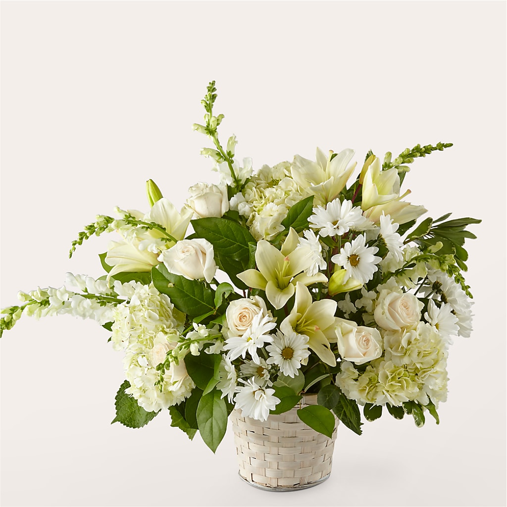 Ivory Elegance Floral Basket – TAMMIE'S COUNTRY FLORIST, Hurlock MD