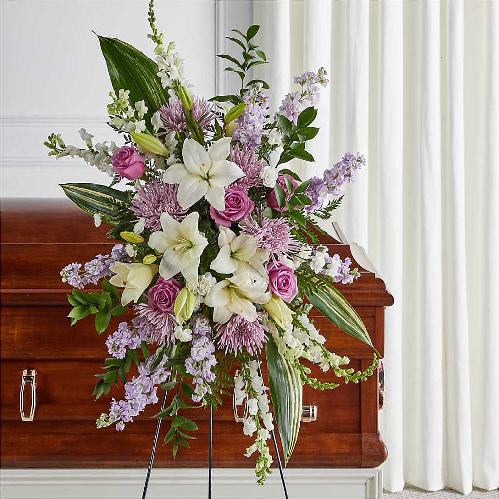 Grateful Hearts Standing Spray – TAMMIE'S COUNTRY FLORIST, Hurlock MD