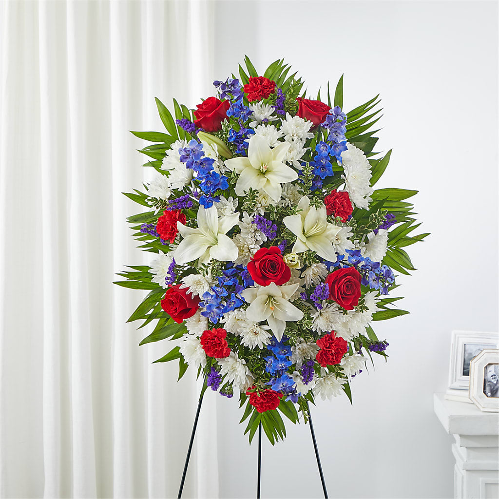 Cherished Service Standing Spray – TAMMIE'S COUNTRY FLORIST, Hurlock MD