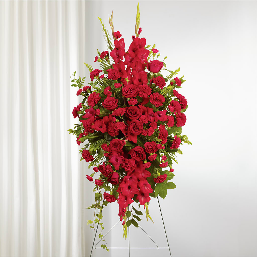 From the Heart Standing Spray – TAMMIE'S COUNTRY FLORIST, Hurlock MD