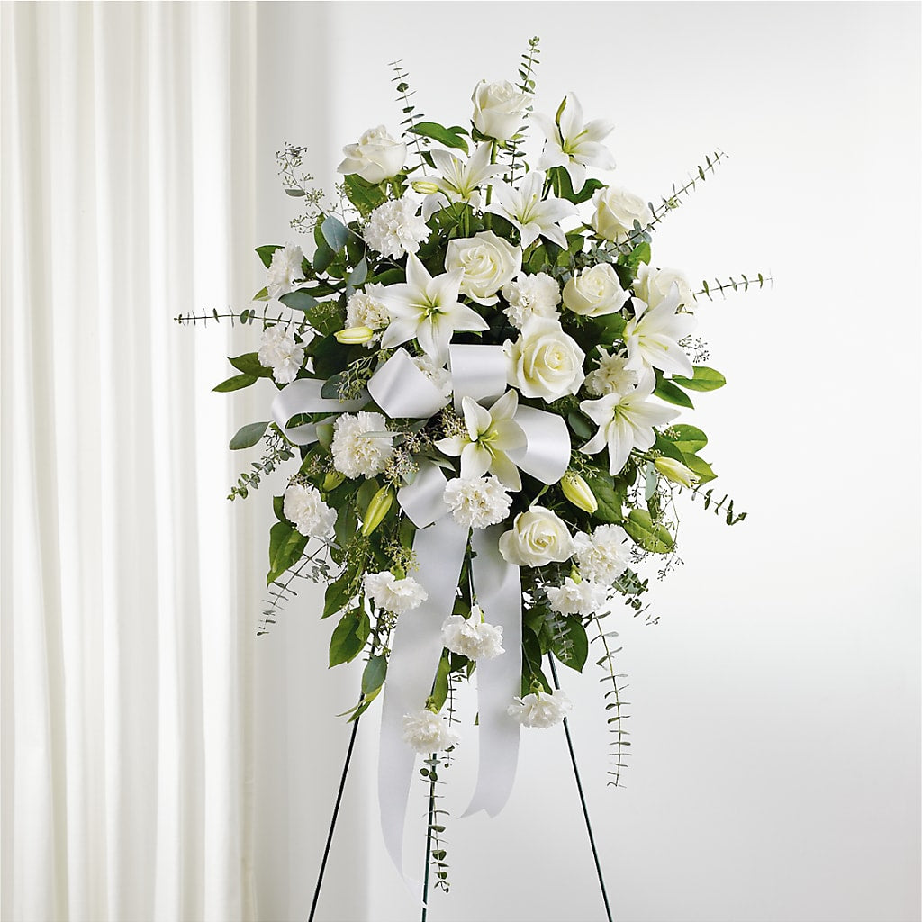 With Care Standing Spray – TAMMIE'S COUNTRY FLORIST, Hurlock MD