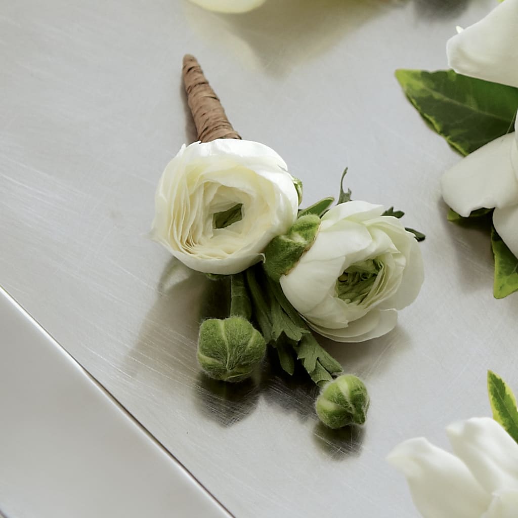 White Ranunculus Boutonniere – TAMMIE'S COUNTRY FLORIST, Hurlock MD
