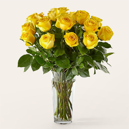 Long Stem Yellow Rose Bouquet – TAMMIE'S COUNTRY FLORIST, Hurlock MD