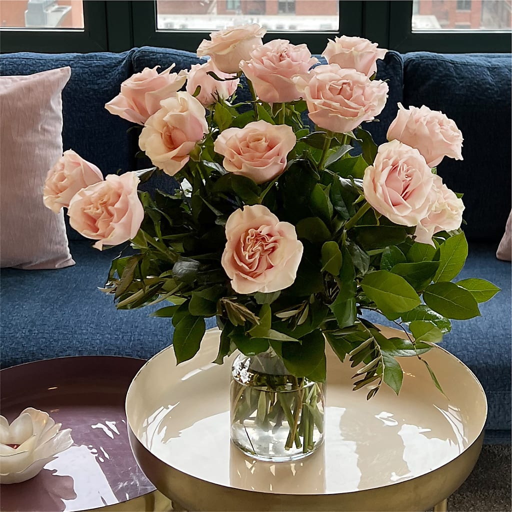 Long Stem Pink Rose Bouquet – TAMMIE'S COUNTRY FLORIST, Hurlock MD