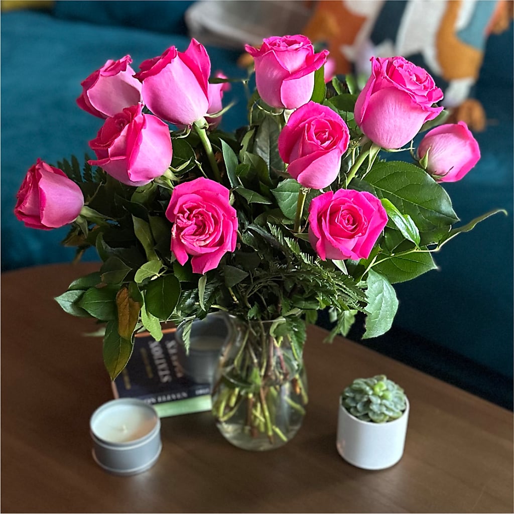 Long Stem Pink Rose Bouquet – TAMMIE'S COUNTRY FLORIST, Hurlock MD