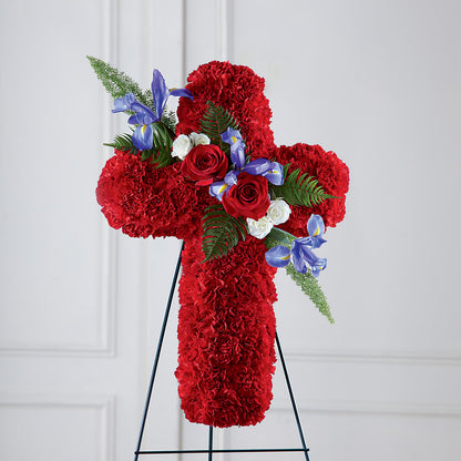 Faithful Hero Floral Cross – TAMMIE'S COUNTRY FLORIST, Hurlock MD