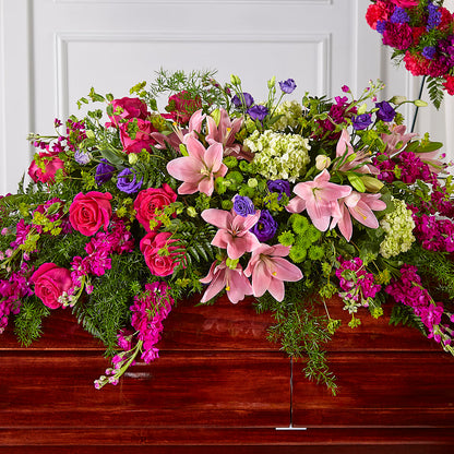 Radiant Tribute Casket Spray – TAMMIE'S COUNTRY FLORIST, Hurlock MD