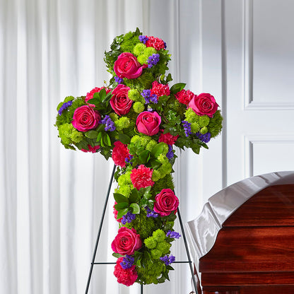 Tribute Rose Floral Cross – TAMMIE'S COUNTRY FLORIST, Hurlock MD
