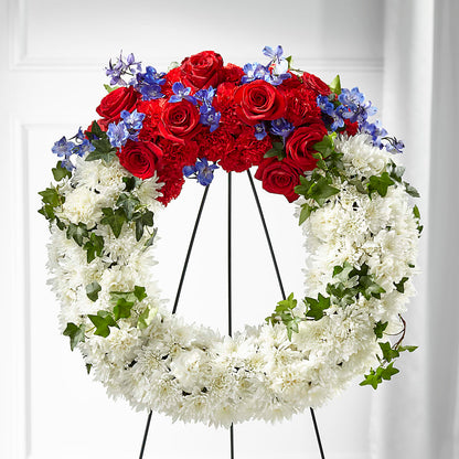 Patriotic Passion Wreath – TAMMIE'S COUNTRY FLORIST, Hurlock MD