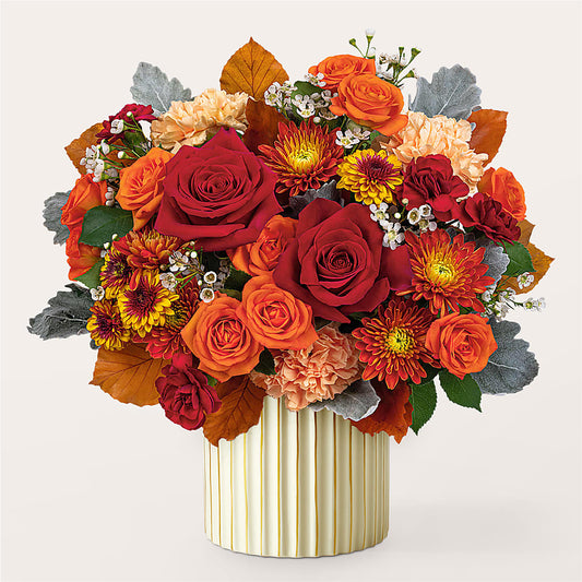 Merlot Bouquet with Ivory Vase – TAMMIE'S COUNTRY FLORIST, Hurlock MD