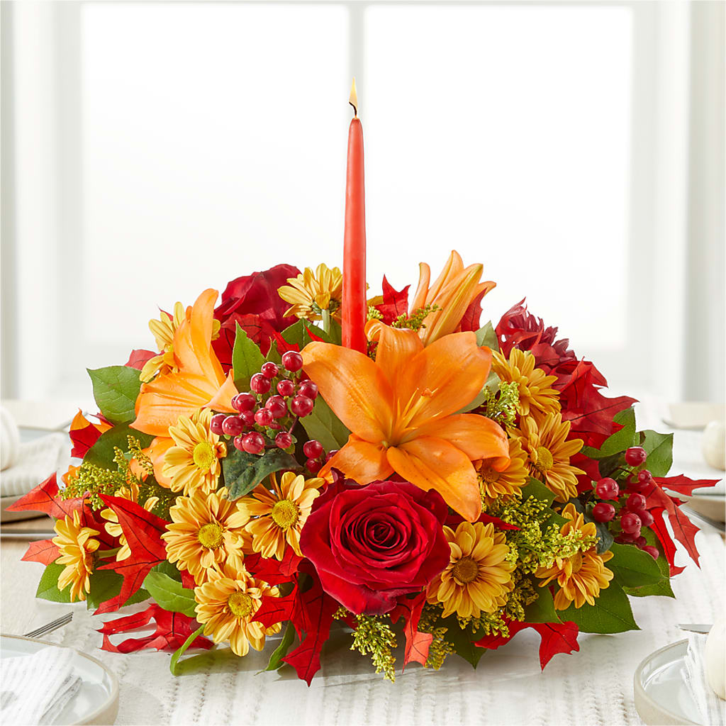 Autumn's Embrace Centerpiece – TAMMIE'S COUNTRY FLORIST, Hurlock MD